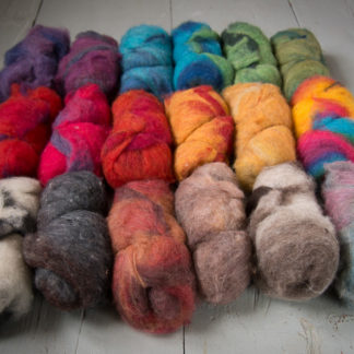 Multicoloured carded fleece